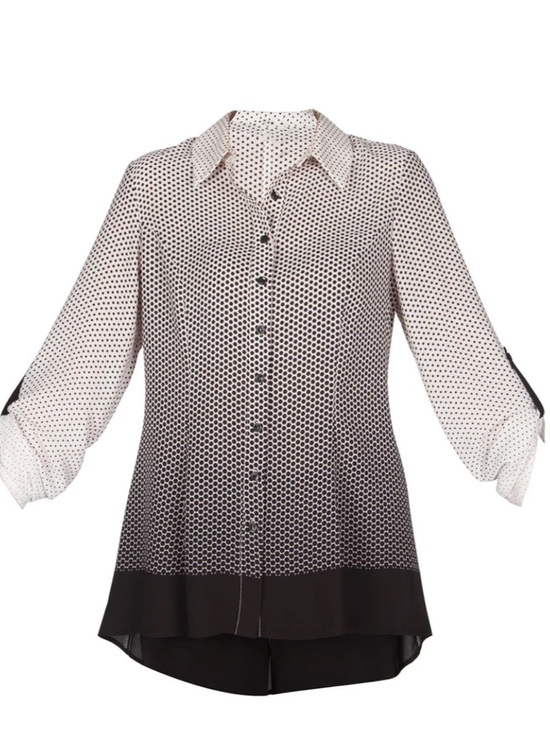 Joseph Ribkoff Tops - Joseph Ribkoff Polka Dot Ombre Button-Front Women’s Blouse
